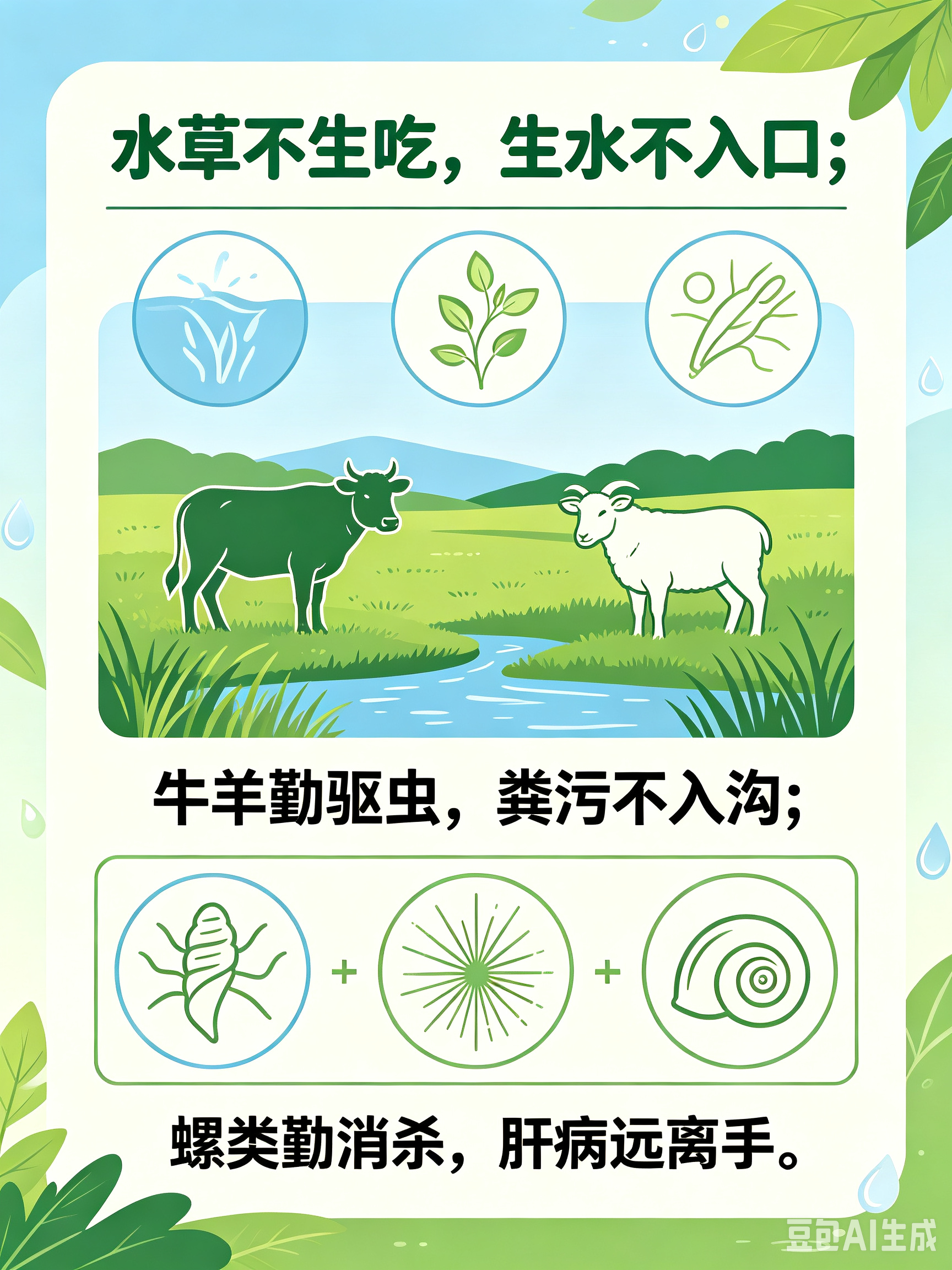 肝片形吸虫卫生宣传贴图
