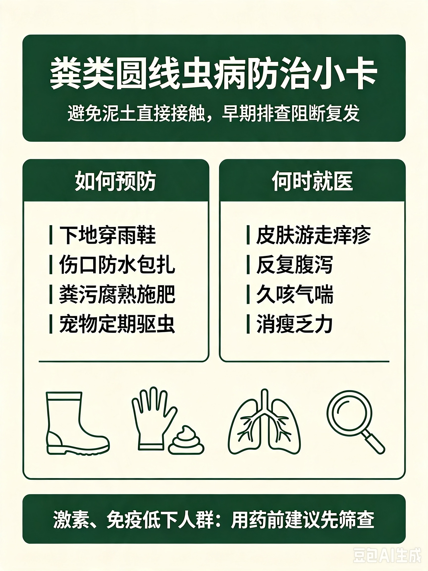 粪类圆线虫防治小卡