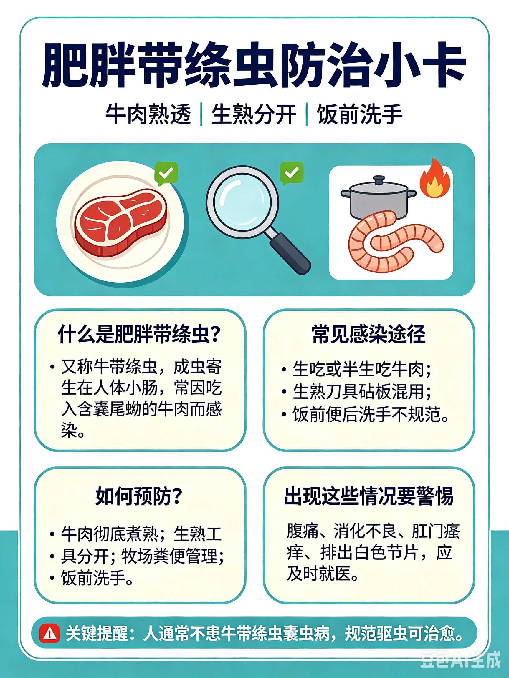 肥胖带绦虫防治小卡